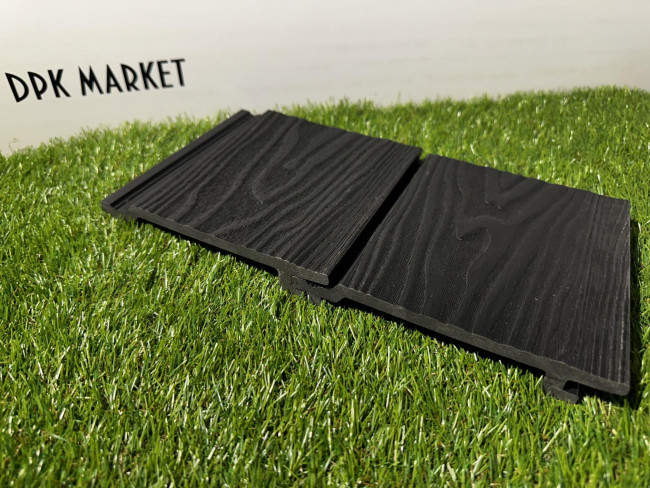 Фасадная панель дпк Polywood 3D Графит  Фасадная панель дпк Polywood 3D Графит